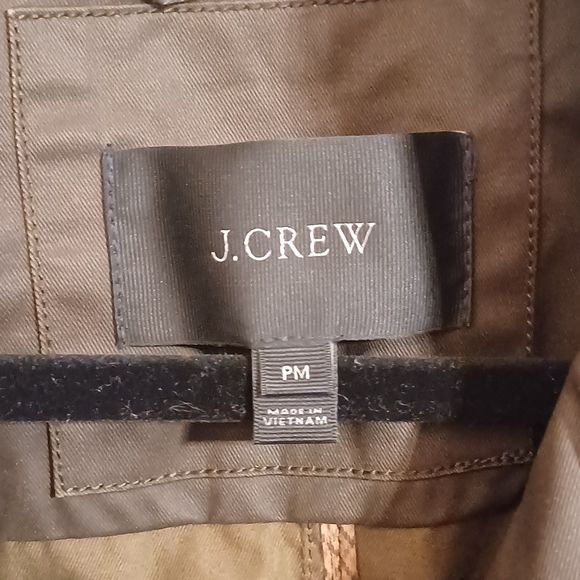 J Crew Women's Resin-Coated Twill Field Jacket, Size PM, Brown - Picture 5 of 9